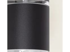 Aplique de Pared Exterior Solar LED Aluminio Gael Negro