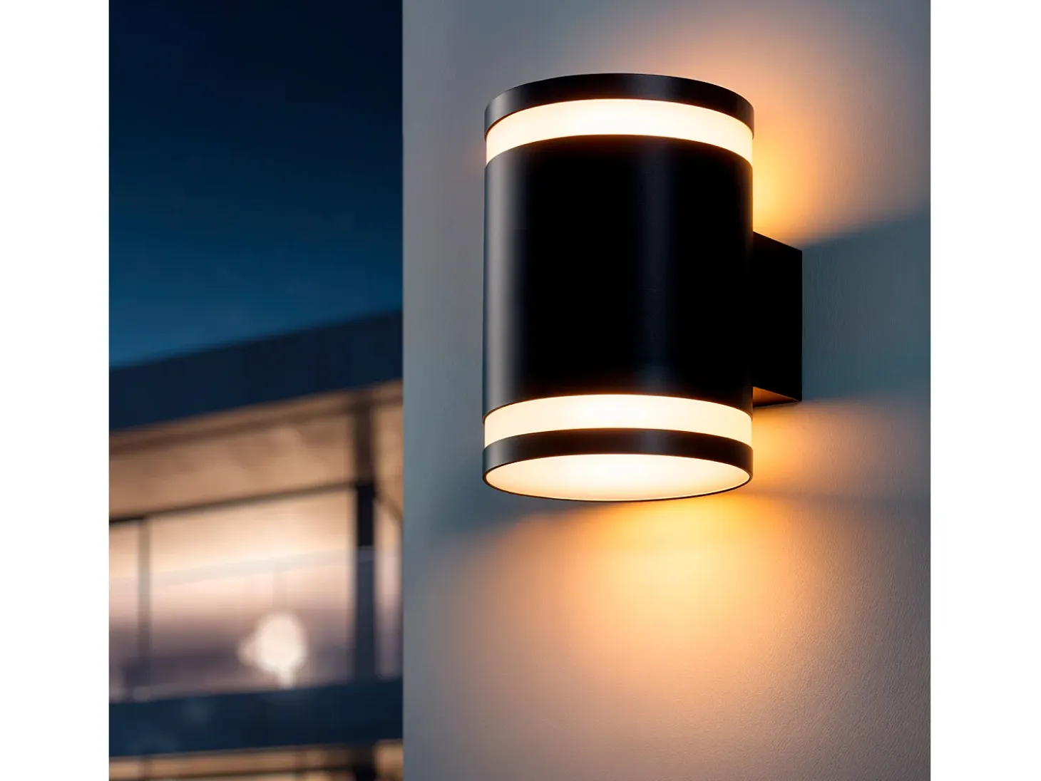 Aplique de Pared Exterior Solar LED Aluminio Gael Negro