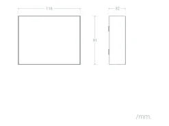 Aplique de Pared Exterior LED 7W Aluminio Iluminación Doble Cara CCT Seleccionable Brooky S Antracita