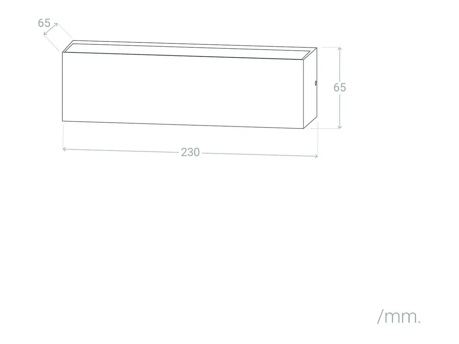 Aplique de Pared Exterior LED 10W Iluminación Doble Cara Rectangular Negro Lena 4000K Blanco Neutro