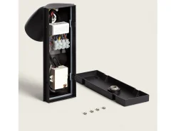 Aplique de Pared Exterior LED 6W Aluminio con Detector de Movimiento Abel Negro