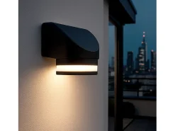Aplique de Pared Exterior LED 5W Aluminio Superficie Neky Negro