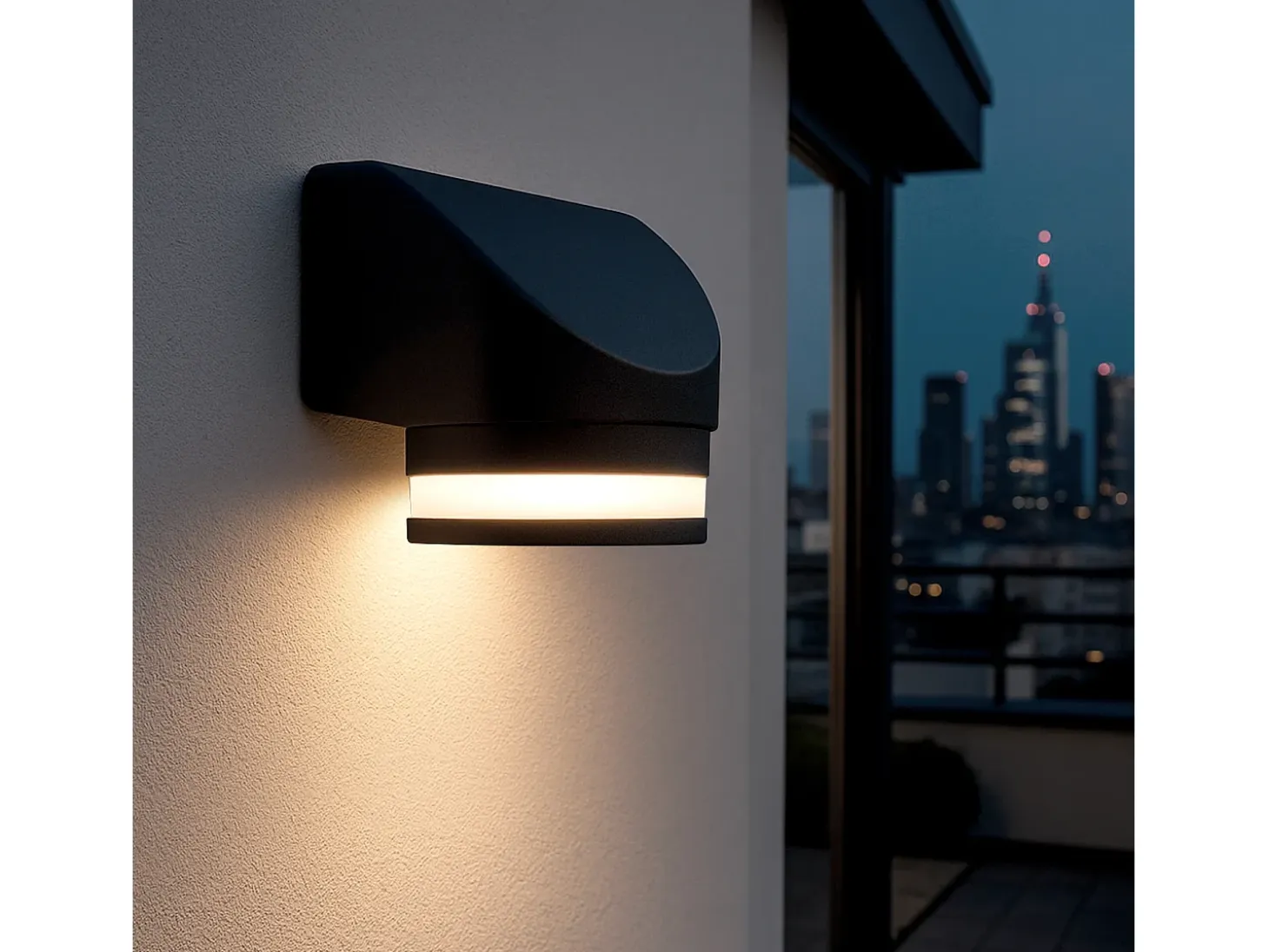 Aplique de Pared Exterior LED 5W Aluminio Superficie Neky Negro