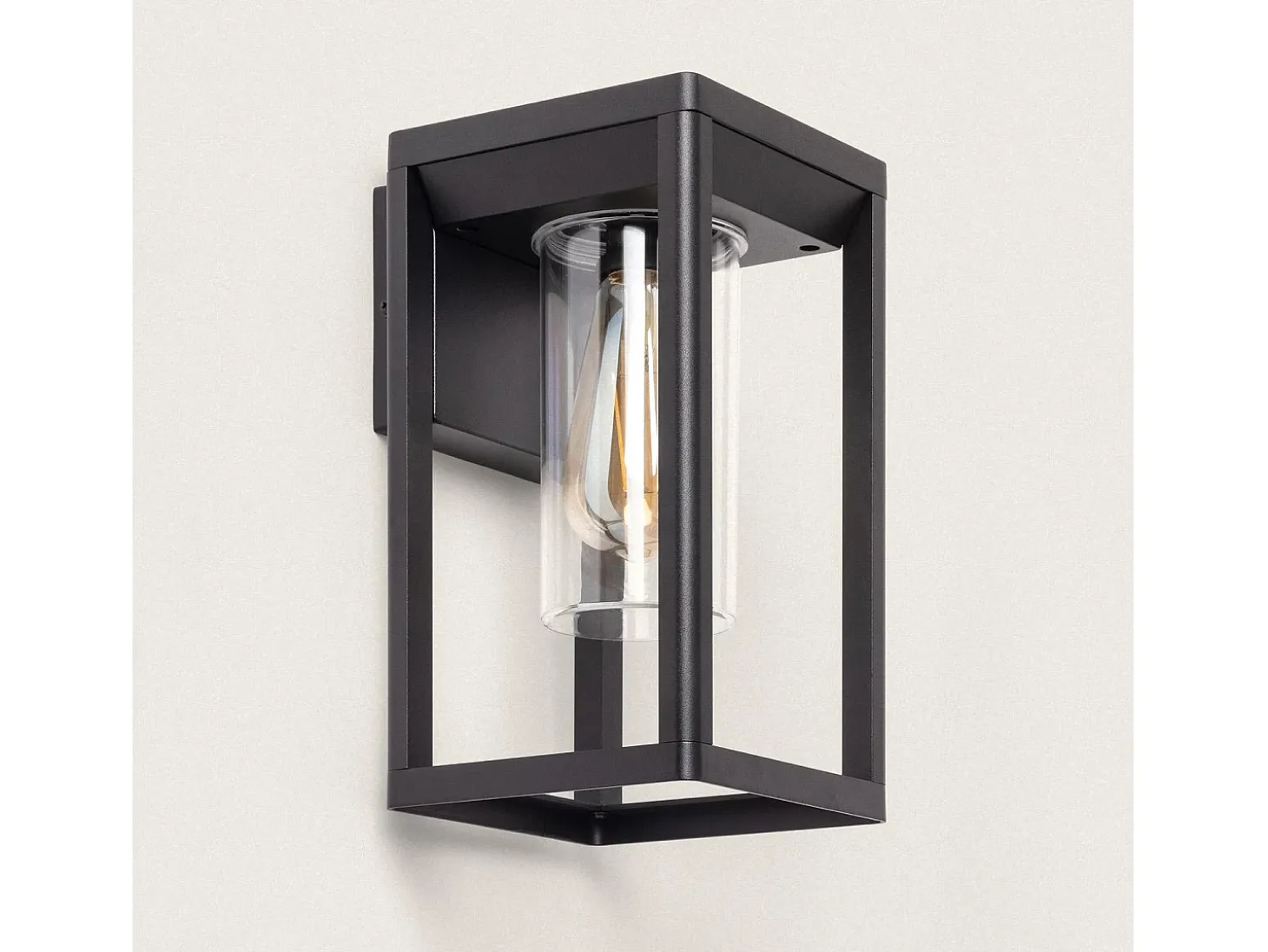 Aplique de Pared Exterior Aluminio Ankari Negro