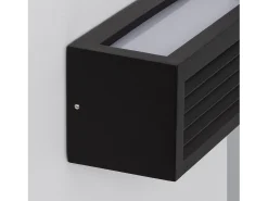 Aplique de Pared Exterior Metal Verina Negro