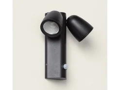 Aplique de Pared Exterior LED 12W Aluminio con Sensor de Movimiento PIR Abel Dos Focos Gris Oscuro