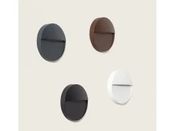 Aplique de Pared Exterior LED 3W CCT Seleccionable Superficie Circular Jade Negro