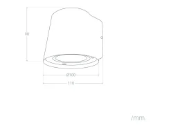 Aplique de Pared Exterior Aluminio Darjan Oroco II Blanco