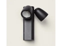 Aplique de Pared Exterior LED 12W Aluminio Abel Dos Focos Negro