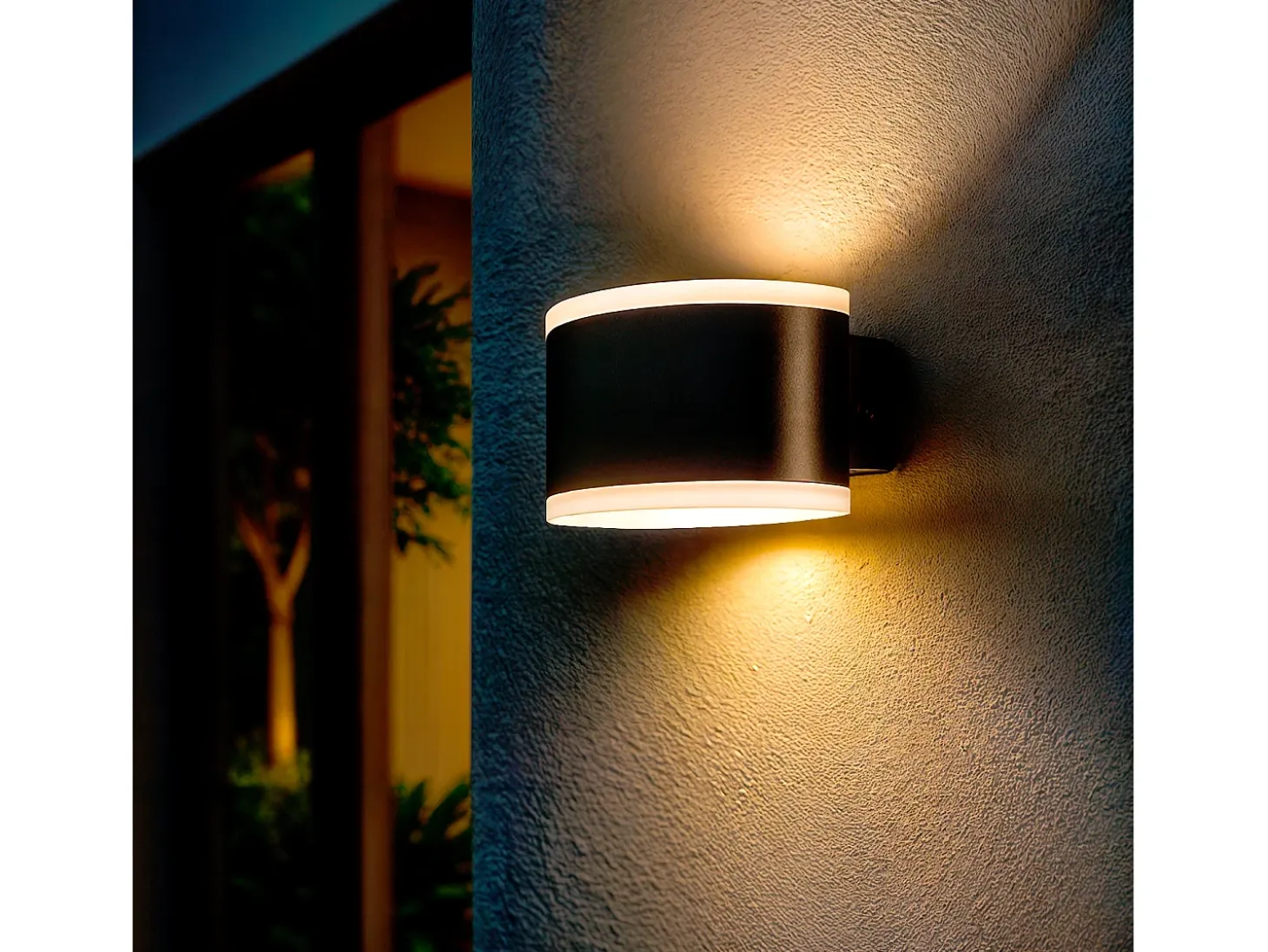 Aplique de Pared Exterior LED 15W Iluminación Rectangular Negro Bertol Negro