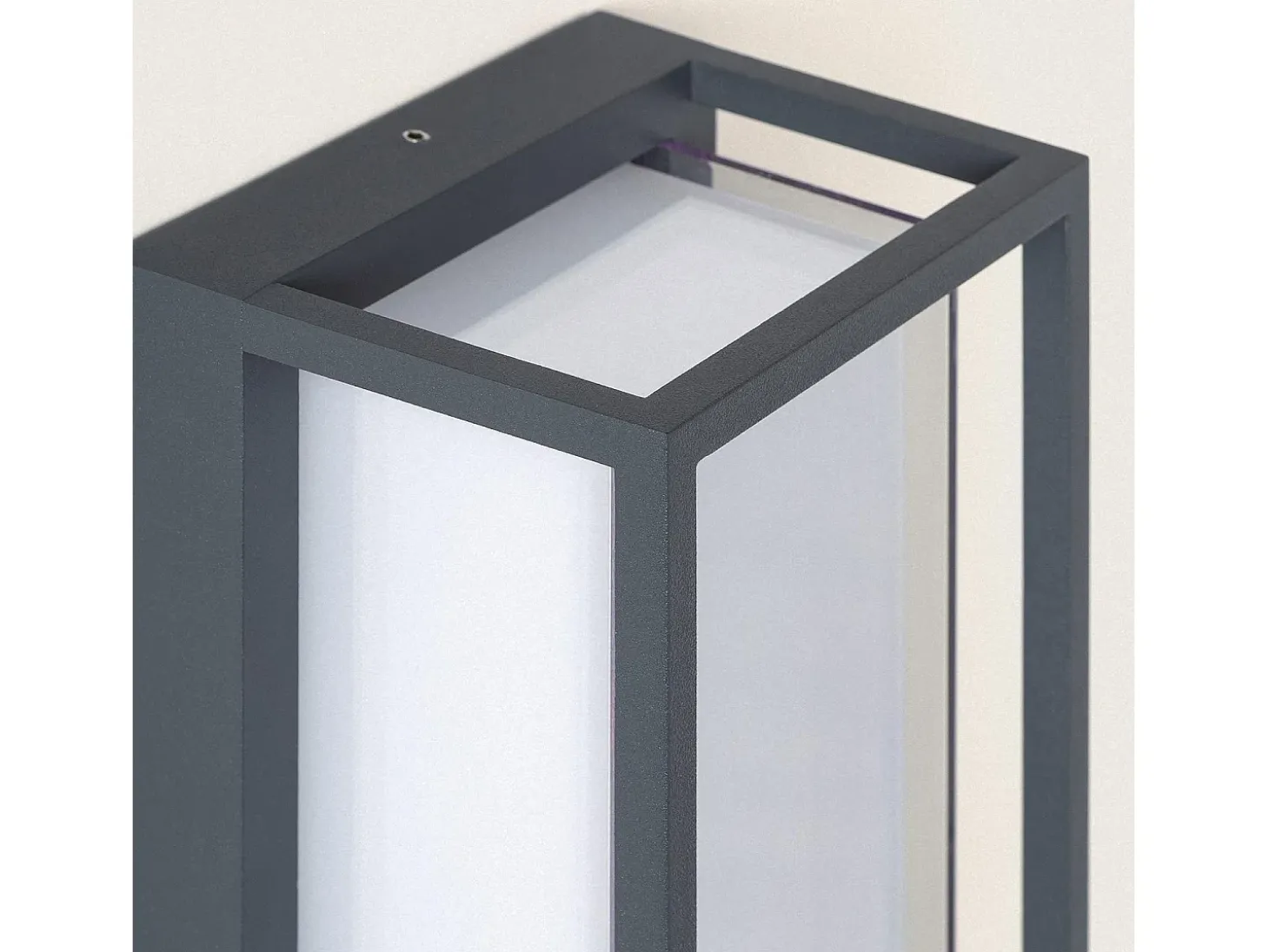 Aplique de Pared Exterior LED 12W Aluminio CCT Seleccionable Doble Difusor Arelien Large II Antracita