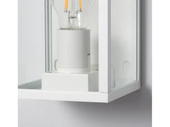 Aplique de Pared Exterior Aluminio y Cristal Atrium Blanco