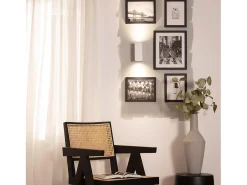 Aplique de Pared Exterior Aluminio Iluminación Doble Cara Plata Miseno