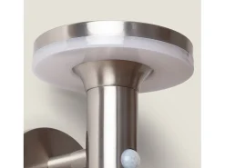 Aplique de Pared Exterior Solar LED Helios Inox con Detector de Movimiento PIR 4000K Blanco Neutro