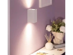 Aplique de Pared Exterior Aluminio Iluminación Doble Cara Miseno Blanco
