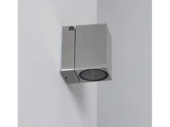 Aplique de Pared Exterior Aluminio Cuadrado Onuba Plateado