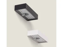 Aplique de Pared Exterior LED 6W con Sensor de Movimiento PIR Karl Solar Negro 4000K Blanco Neutro
