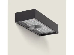 Aplique de Pared Exterior LED 6W con Sensor de Movimiento PIR Karl Solar Negro 4000K Blanco Neutro