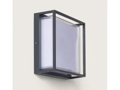 Aplique de Pared Exterior LED 20W Aluminio CCT Seleccionable Doble Difusor Arelien Large Antracita