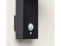 Aplique de Pared Exterior Solar LED 2W Aluminio con Sensor de Movimiento Goran Negro