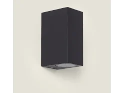Aplique de Pared Exterior Aluminio Iluminación Doble Cara Negro Miseno