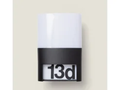 Aplique de Pared Exterior LED 10W Aluminio para Numeración de Vivienda Mulham Negro