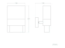 Aplique de Pared Exterior LED 10W Aluminio para Numeración de Vivienda Mulham Negro