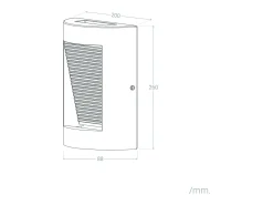 Aplique de Pared Exterior LED Regulable 16W Cemento Zalix Gris Piedra