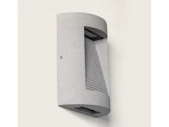 Aplique de Pared Exterior LED Regulable 16W Cemento Zalix Gris Piedra