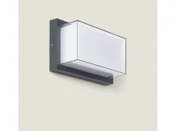 Aplique de Pared Exterior LED 12W Aluminio CCT Seleccionable Doble Difusor Caelia Antracita
