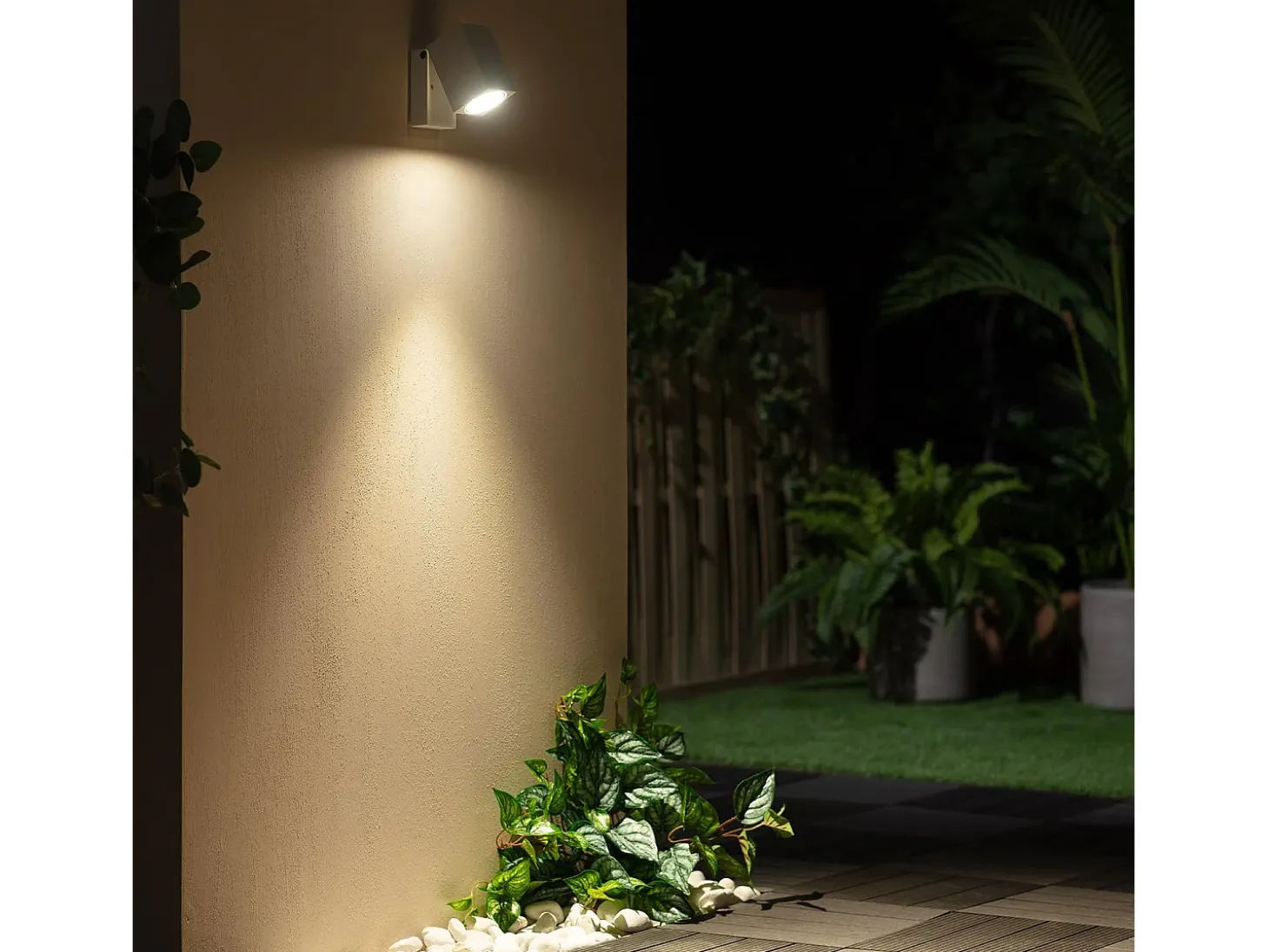 Aplique de Pared Exterior Aluminio Cuadrado Onuba Blanco