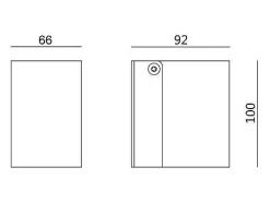 Aplique de Pared Exterior Aluminio Cuadrado Onuba Blanco