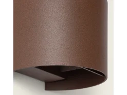 Aplique de Pared Exterior LED 10W Aluminio Iluminación Doble Cara CCT Seleccionable Denny Round Óxido