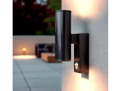 Aplique de Pared Exterior Acero Inoxidable con Sensor PIR Pimlico Antracita