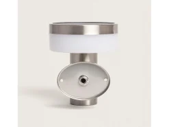 Aplique de Pared Exterior Solar LED 1,5W Acero Inoxidable con Sensor de Movimiento Ashier Plateado