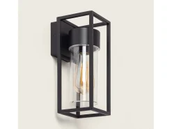 Aplique de Pared Exterior Aluminio Siawja Negro