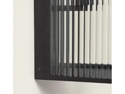 Aplique de Pared Exterior Metal y Cristal Big Taiga Negro