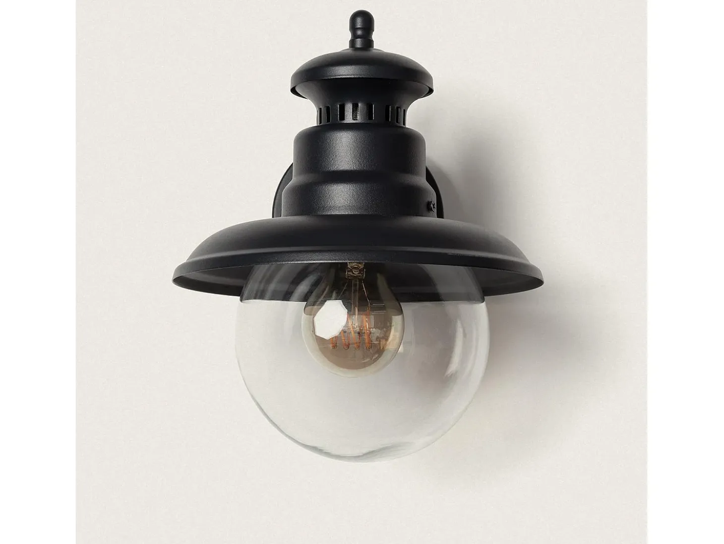 Aplique de Pared Exterior Aluminio Lurnea Negro