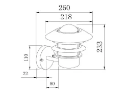 Aplique de Pared Exterior Acero Galvanizado Coastal Stage Inferior Plateado