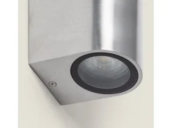 Aplique de Pared Exterior Aluminio Iluminación Doble Cara Big Gala Plateado