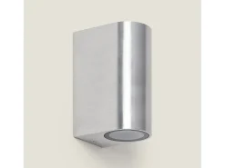 Aplique de Pared Exterior Aluminio Iluminación Doble Cara Big Gala Plateado