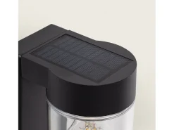 Aplique de Pared Exterior Solar LED 1,5W Aluminio Sentinel Negro