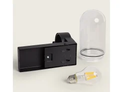 Aplique de Pared Exterior Solar LED 1,5W Aluminio Sentinel Negro