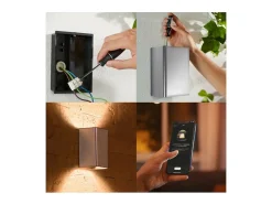 Aplique de Pared Exterior LED White Color 2x8W Hue Resonate Inox