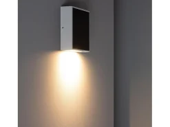 Aplique de Pared Exterior LED 6W de Aluminio Roma Negro 3000K Blanco Cálido