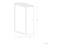 Aplique de Pared Exterior LED 6W de Aluminio Roma Negro 3000K Blanco Cálido