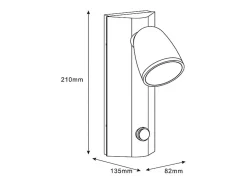Aplique de Pared Exterior Aluminio con Detector de Movimiento Abel Negro