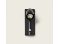 Aplique de Pared Exterior Aluminio con Detector de Movimiento Abel Negro