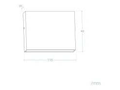 Aplique de Pared Exterior LED 6W Iluminación Doble Cara Cuadrado Negro Luming 4000K Blanco Neutro