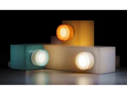 Aplique de pared LED Beneito Faure Oma de 8 W, IP65, interruptor CCT 2000 K/2800 K/4000 K, aplique vintage de aluminio, blanco